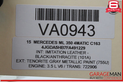 12-19 Mercedes W166 ML350 4MATIC Rear Left Side Window Regulator Motor OEM