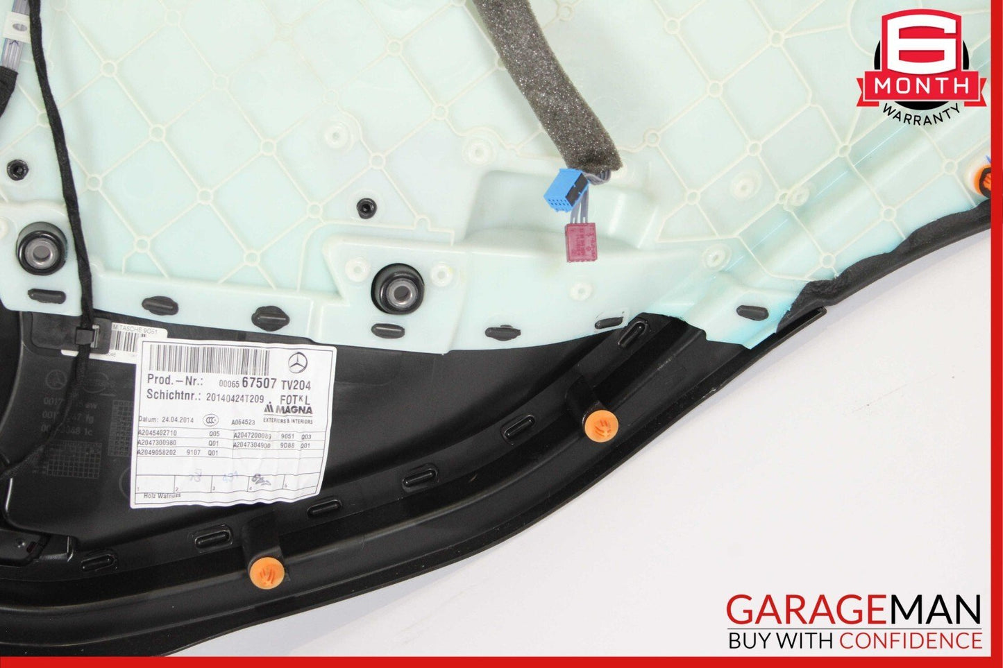 08-14 Mercedes W204 C250 C300 C350 Rear Left Interior Door Panel Assy Anthracite