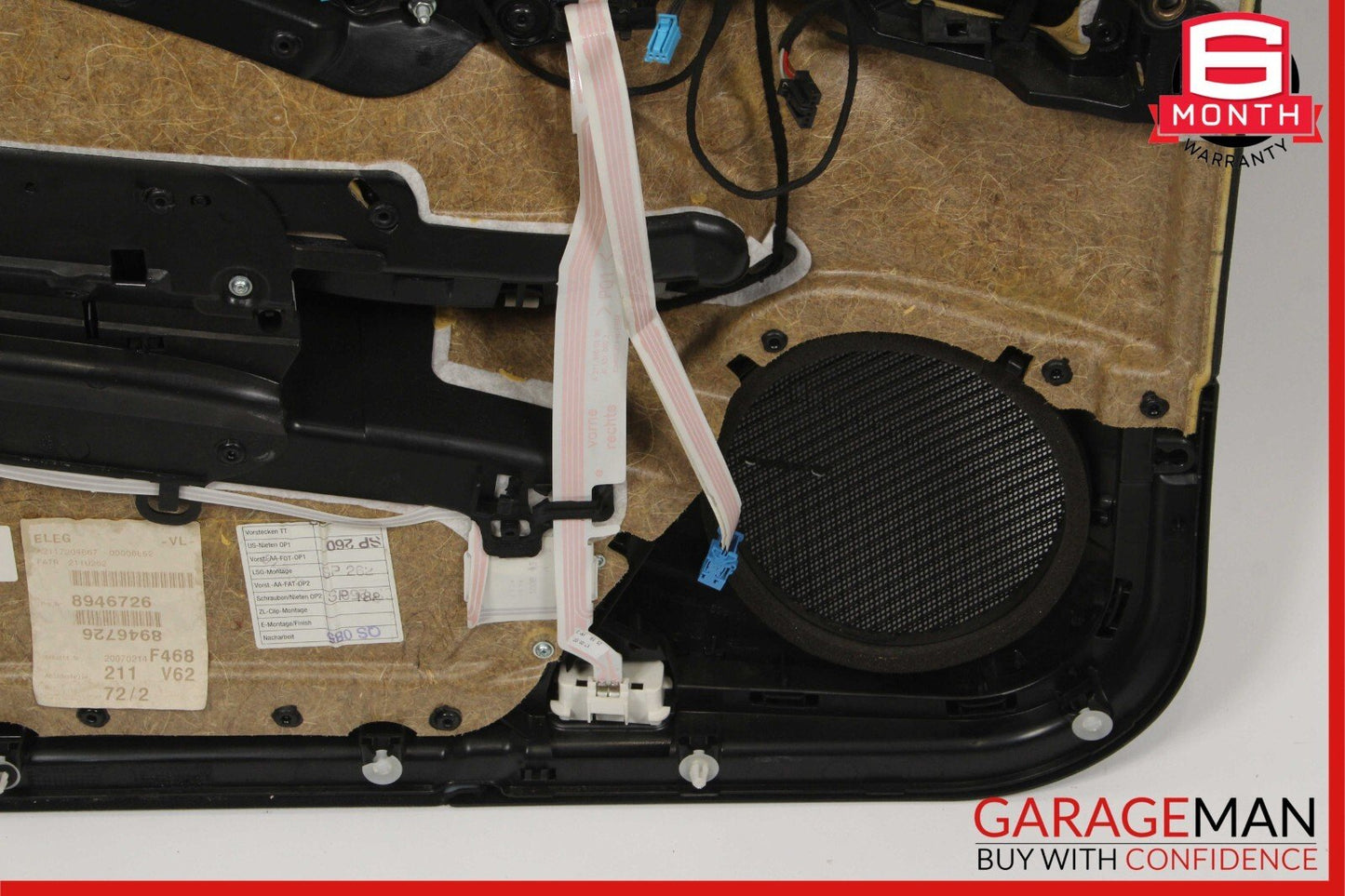 07-09 Mercedes W211 E350 Front Right Complete Interior Door Panel Assembly Beige