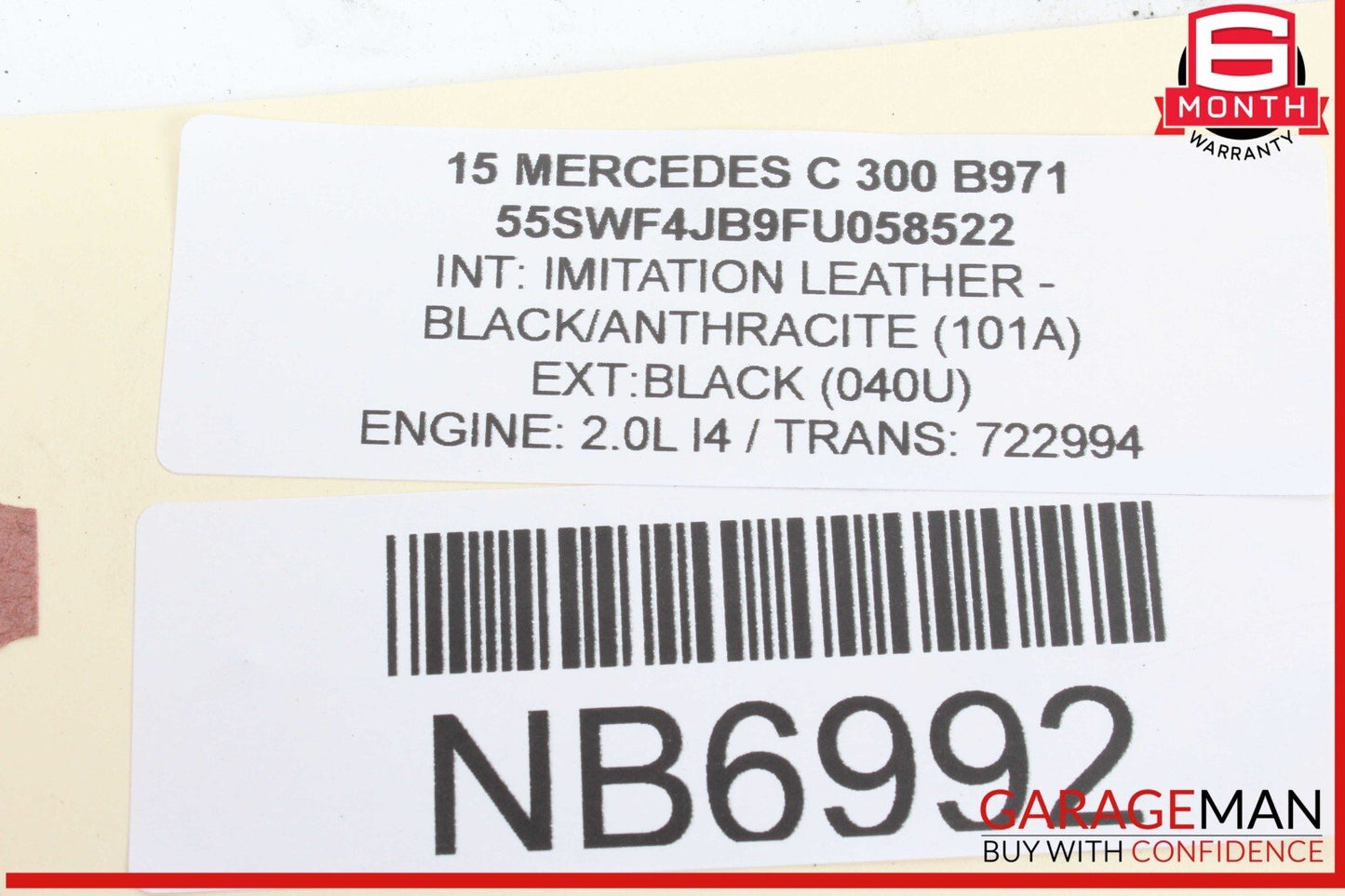 08-20 Mercedes W205 C300 Rear Left or Right Lower Suspension Control Arm OEM