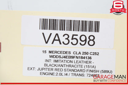 12-20 Mercedes W117 CLA250 GL450 ML350 Front Left Door Window Switch OEM