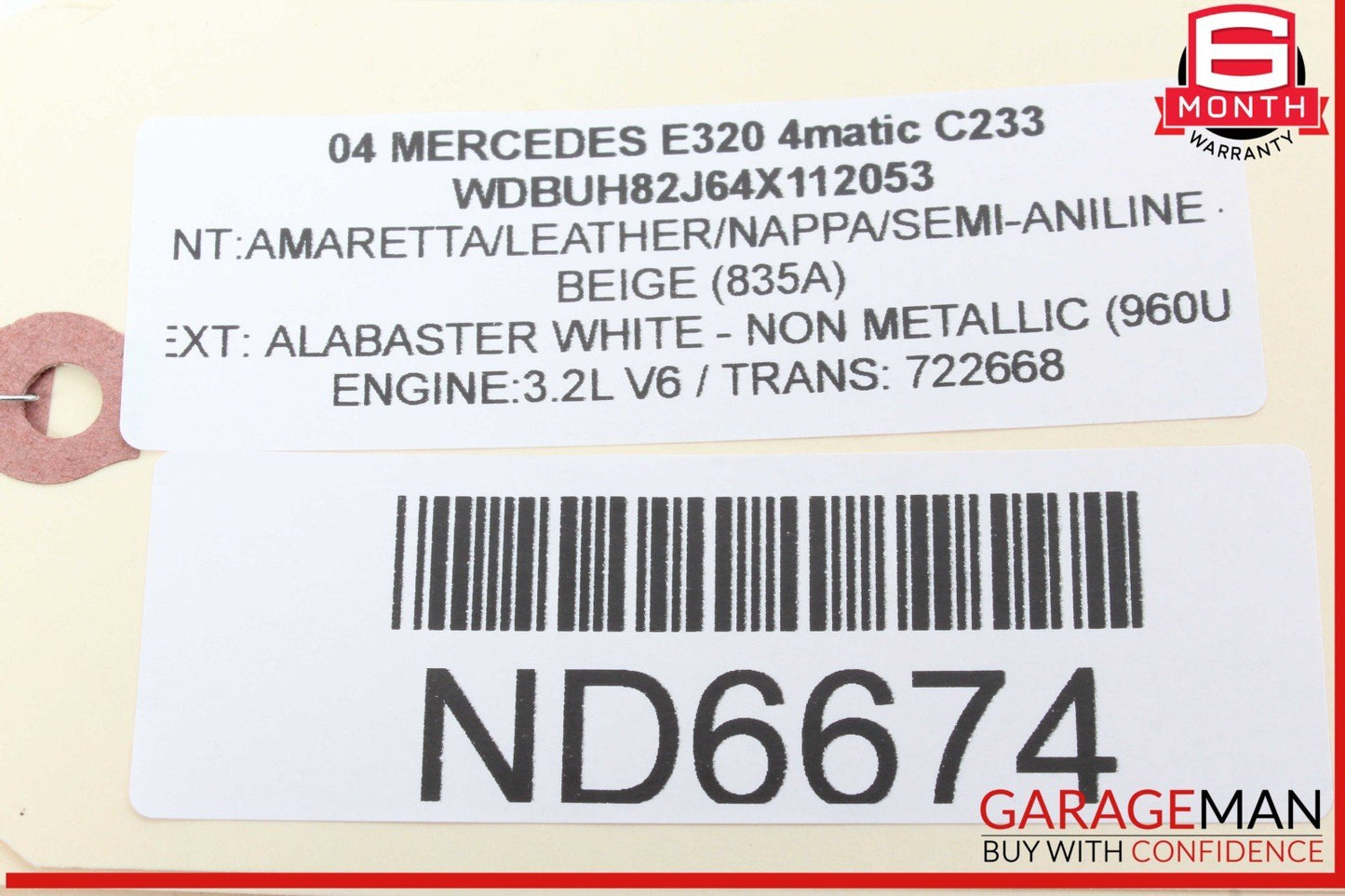 03-09 Mercedes W211 E320 4MATIC Rear Right Side Door Control Module Unit OEM
