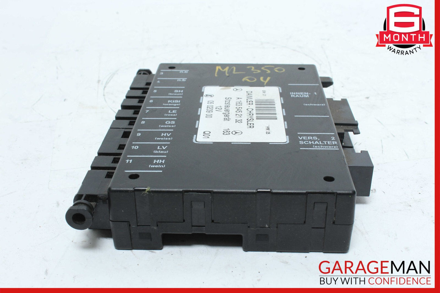 98-05 Mercedes W163 ML350 ML320 Seat Control Module Front Left Or Right OEM