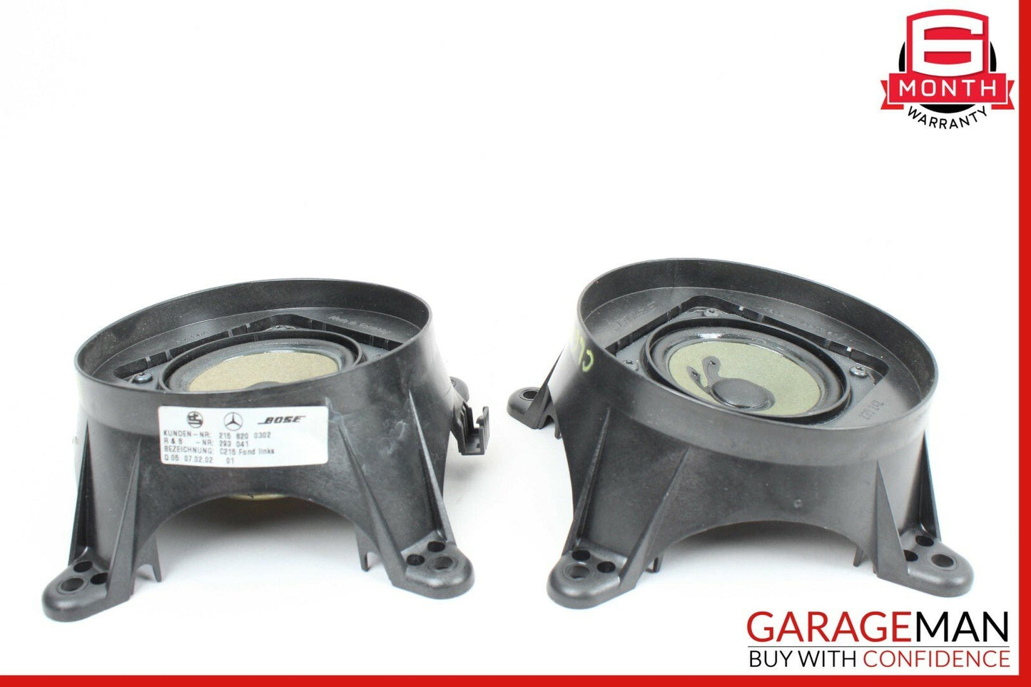 00-06 Mercedes W215 CL600 Rear Right & Left Door Speaker Tweeter Speakers Set