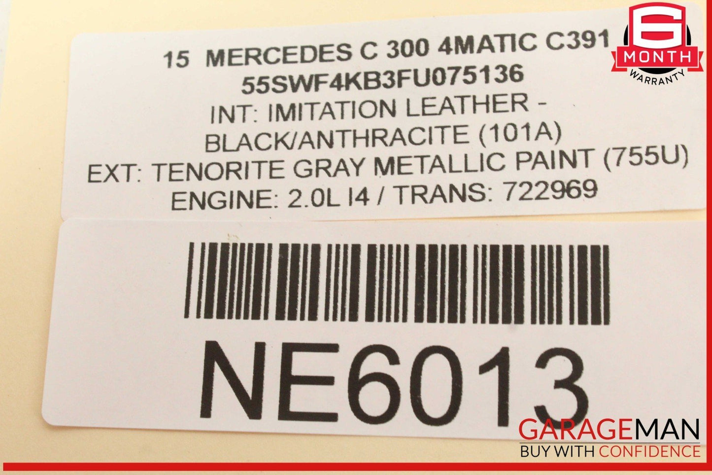 15-20 Mercedes W205 C300 4MATIC 2.0L Engine Mounted Intercooler 2740900614 OEM