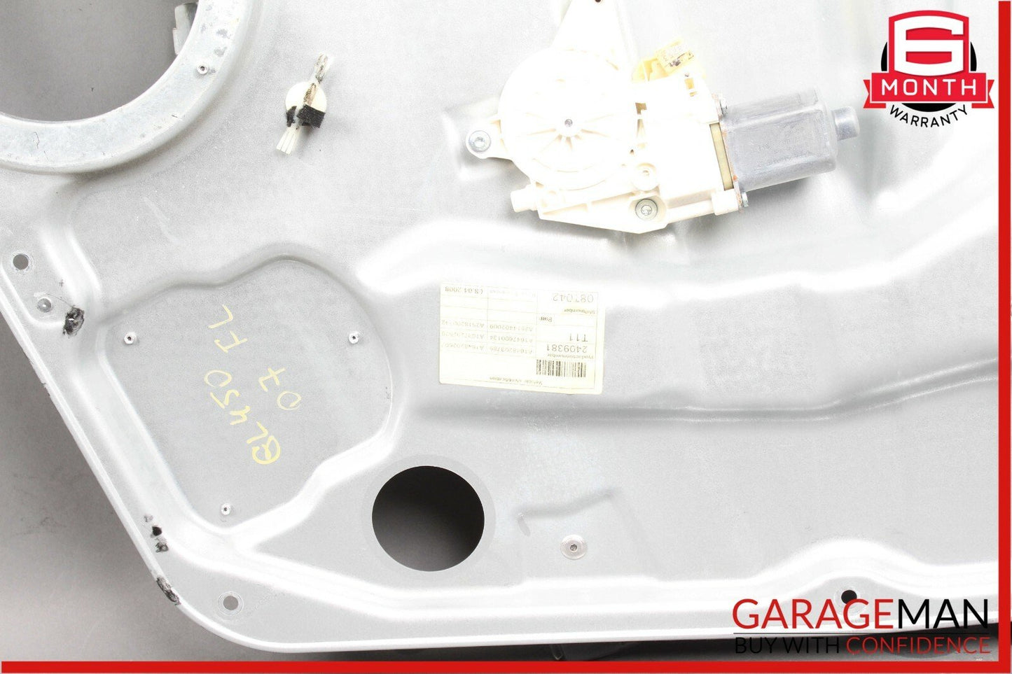 06-12 Mercedes GL450 R350 Front Left Door Window Regulator Motor Frame Panel OEM