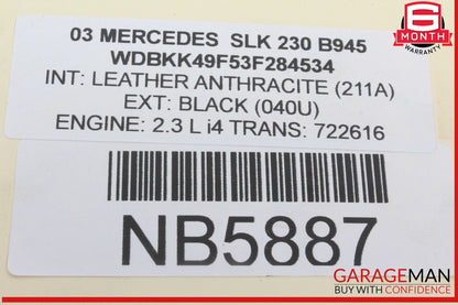 97-04 Mercedes R170 SLK230 Denso Engine Starter Motor 0051517301 OEM