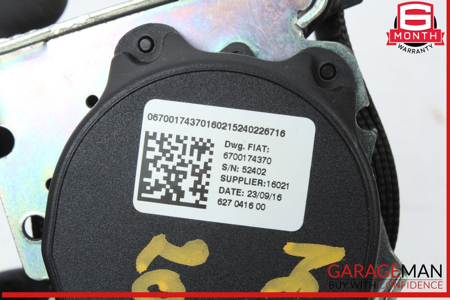 14-22 Maserati Ghibli Rear Left or Right Side Seat Belt Seatbelt Retractor OEM