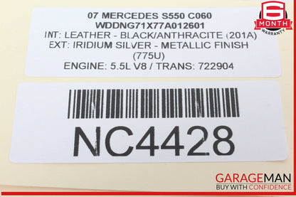 07-13 Mercedes W221 S550 S350 S63 Front Right Door Control Module 2219006304 OEM