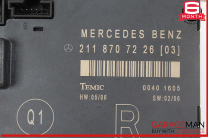 03-09 Mercedes W211 E350 E550 Front Right Passenger Door Control Module OEM