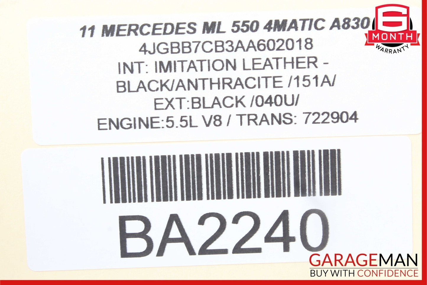 2006-2017 Mercedes-Benz ML550 Front Left Side Seat Adjustment Switch 2048702558 Genuine