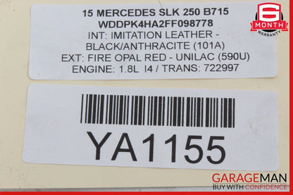 12-20 Mercedes R172 SLK250 SLK350 Front Top Roof Lock Latch Cylinder Set of 2 Pc