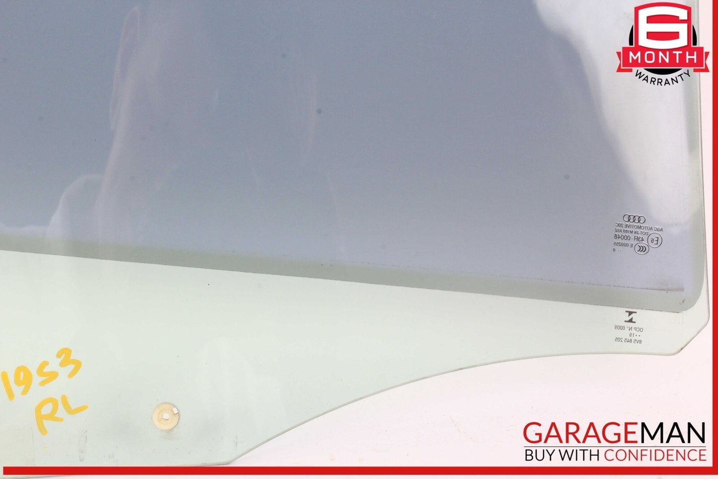 15-20 Audi S3 A3 Rear Left Driver Side Door Window Glass 8V5845205 OEM
