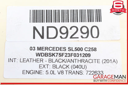 03-08 Mercedes R230 SL500 Front Left Side Bumper Support Reinforcement Bracket