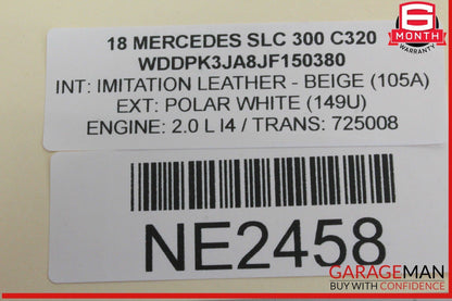 13-20 Mercedes R172 SLC300 CLA250 SL550 Keyless Go Entry Control Module OEM