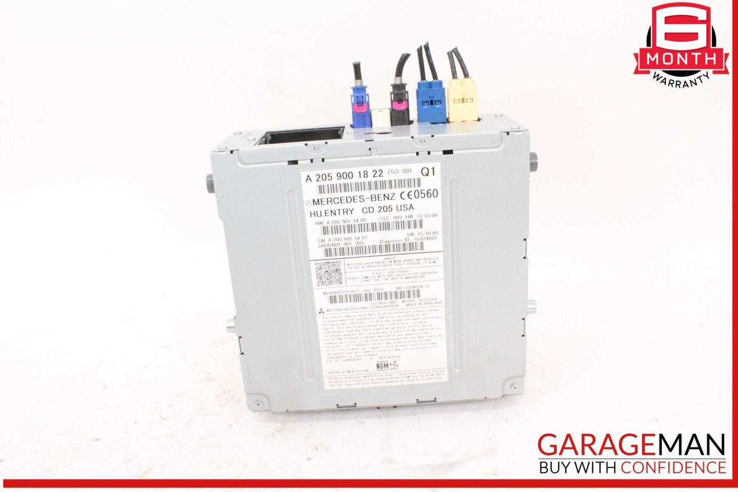 15-18 Mercedes W205 C300 C350e AM/FM CD Player Radio Receiver Module OEM