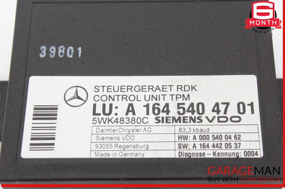 06-13 Mercedes W211 E350 ML350 R350 TPMS Tire Pressure Control 1645404701 OEM