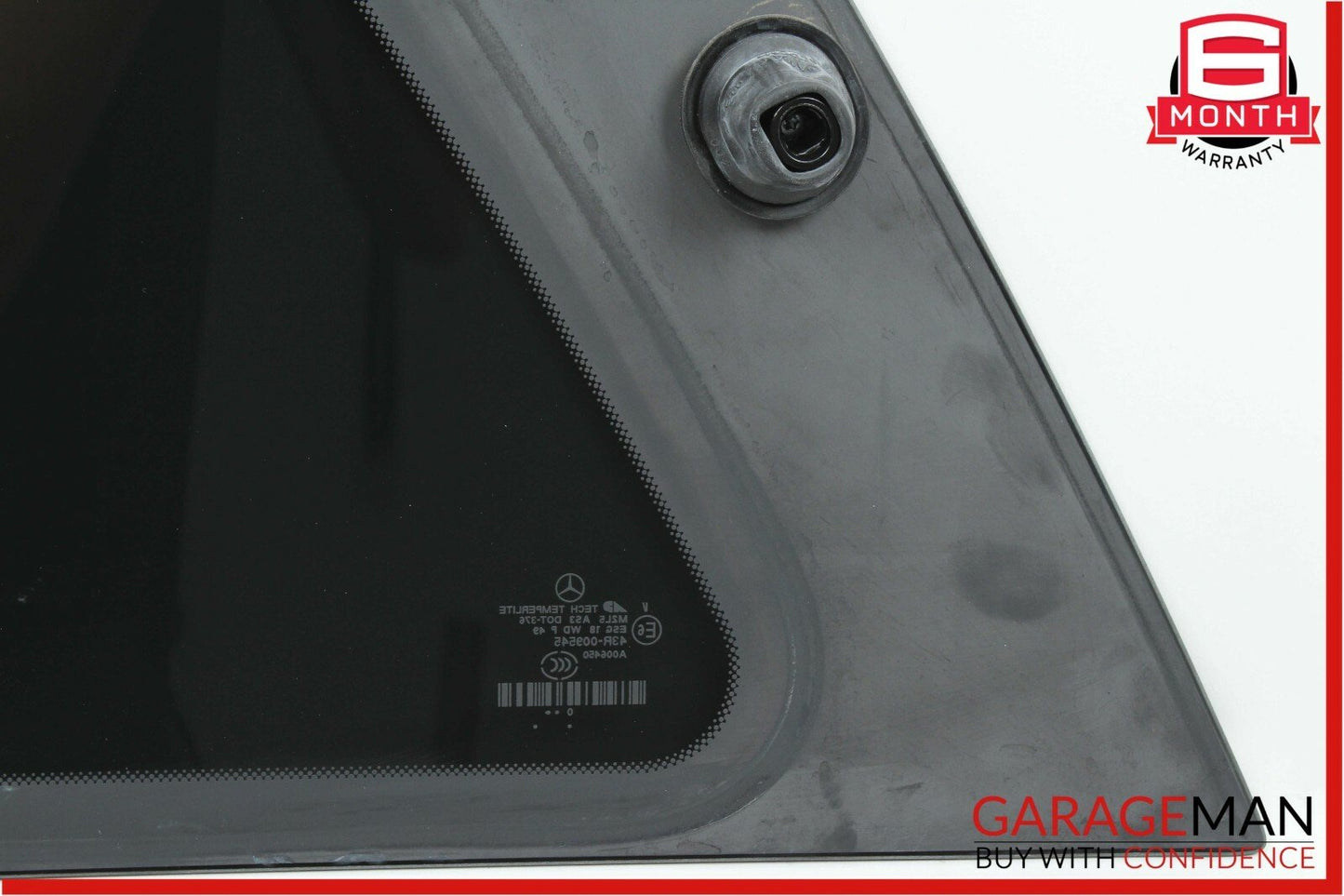 07-12 Mercedes X164 GL450 Rear Right Side Quarter Window Glass w/ Moulding Trim