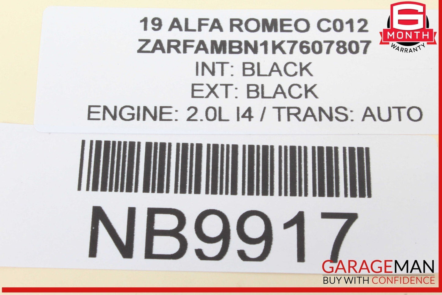 17-22 Alfa Romeo Giulia Shark Fin Radio Antenna Black 156131303 OEM