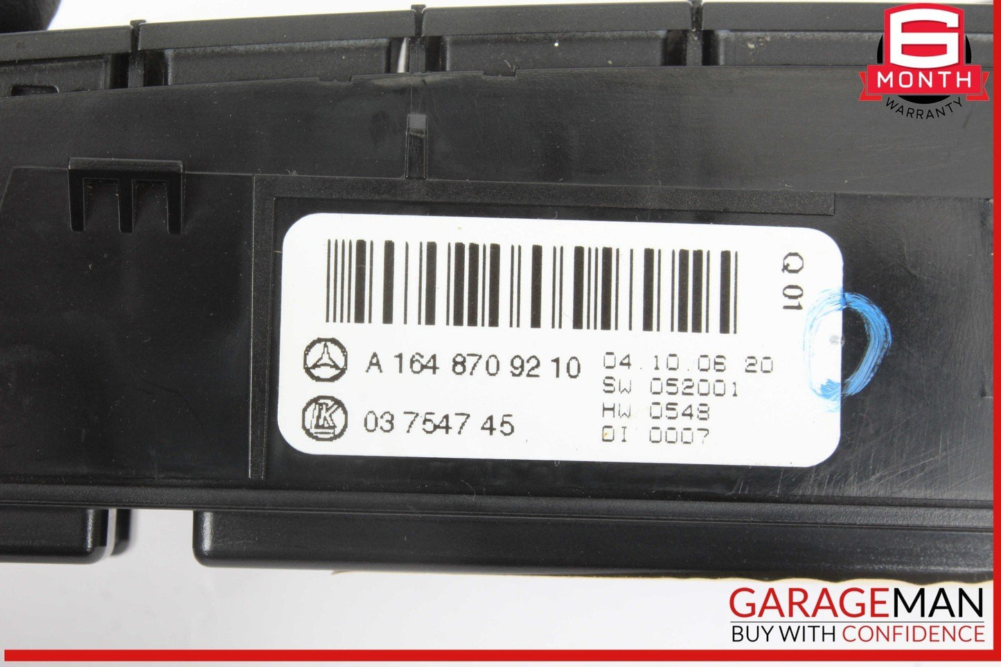 06-12 Mercedes X164 GL450 4MATIC Hazard Control Switch Panel 1648709210 OEM
