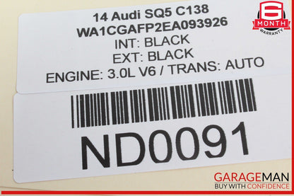 14-17 Audi SQ5 Steering Column Cover Trim Panel Black 8R1858345A OEM