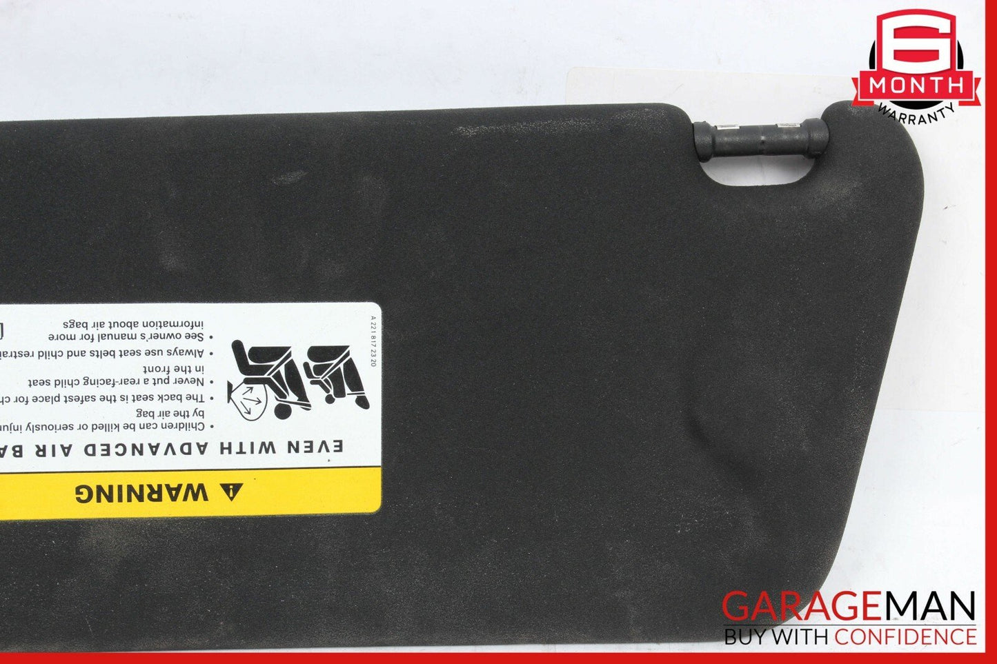 08-14 Mercedes W204 C250 C300 Front Right Side Sun Visor Sunvisor Shade Black