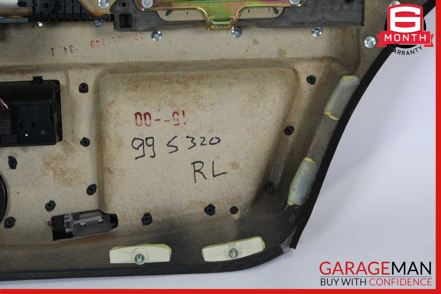 94-99 Mercedes W140 S320 Rear Left Side Interior Door Panel Trim Cover Beige