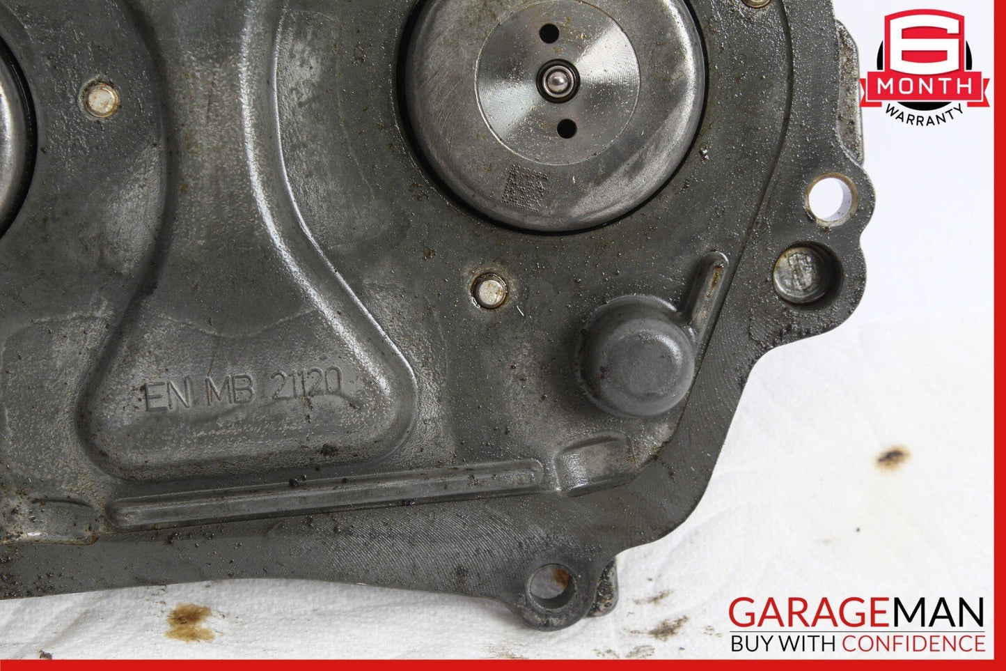 12-18 Mercedes S550 E550 Front Left / Right Engine Timing Chain Cover Plate