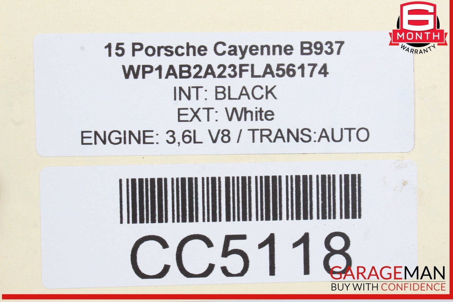 11-18 Porsche Cayenne 958 3.6L VR6 Rear Differential Diff Axle Carrier OEM
