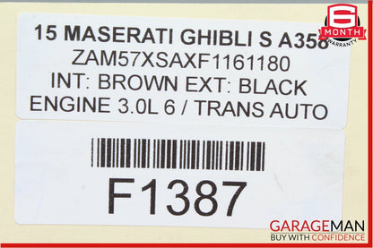 14-17 Maserati Ghibli S Left Side Engine Motor Mount Support Bracket