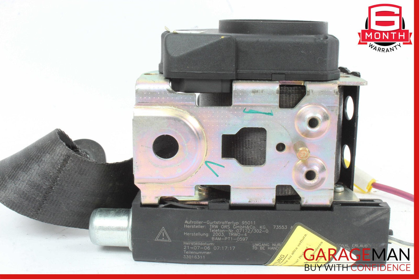 03-08 Maserati Quattroporte M139 Rear Left Side Seatbelt Seat Belt Retractor OEM