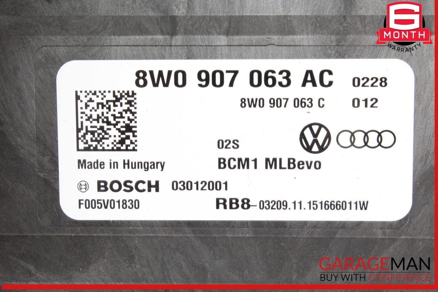 17-24 Audi A4 Quattro Onboard Supply Body Control Module Unit 8W0907063AC OEM