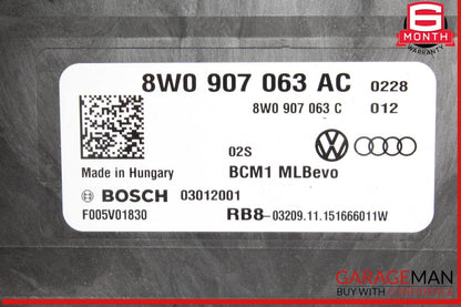 17-24 Audi A4 Quattro Onboard Supply Body Control Module Unit 8W0907063AC OEM