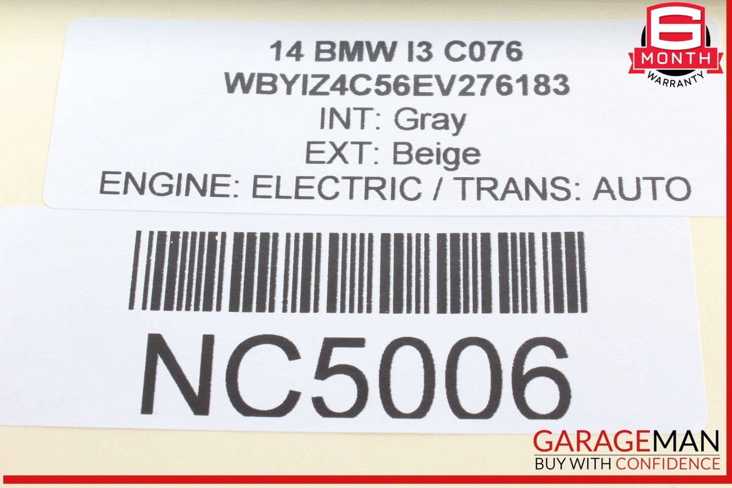 14-21 BMW i3 I01 Hybrid Front Right Passenger Side Sun Visor Sunvisor Gray OEM