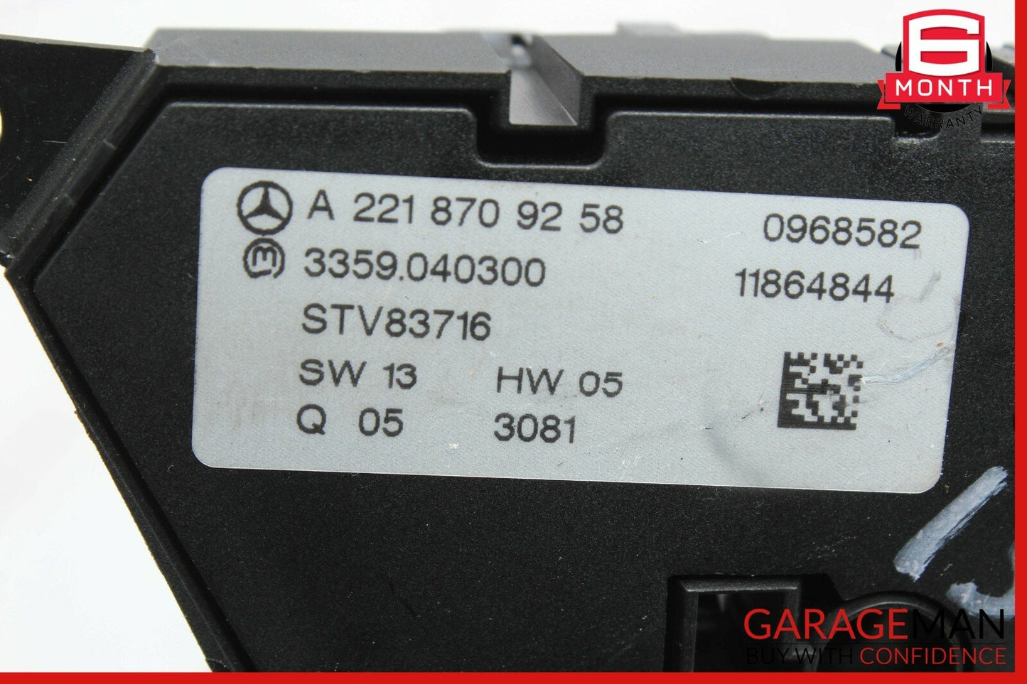 07-13 Mercedes W221 S550 CL600 Front Left Side Seat Control Switch Assembly Q05