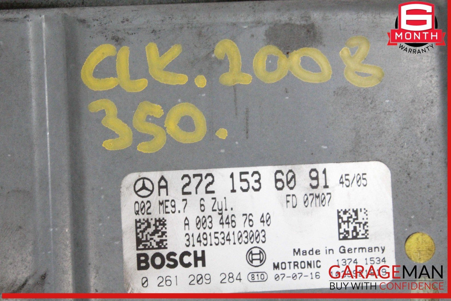 05-12 Mercedes W209 CLK350 E350 SLK300 ECU Engine Control Module Flashed OEM