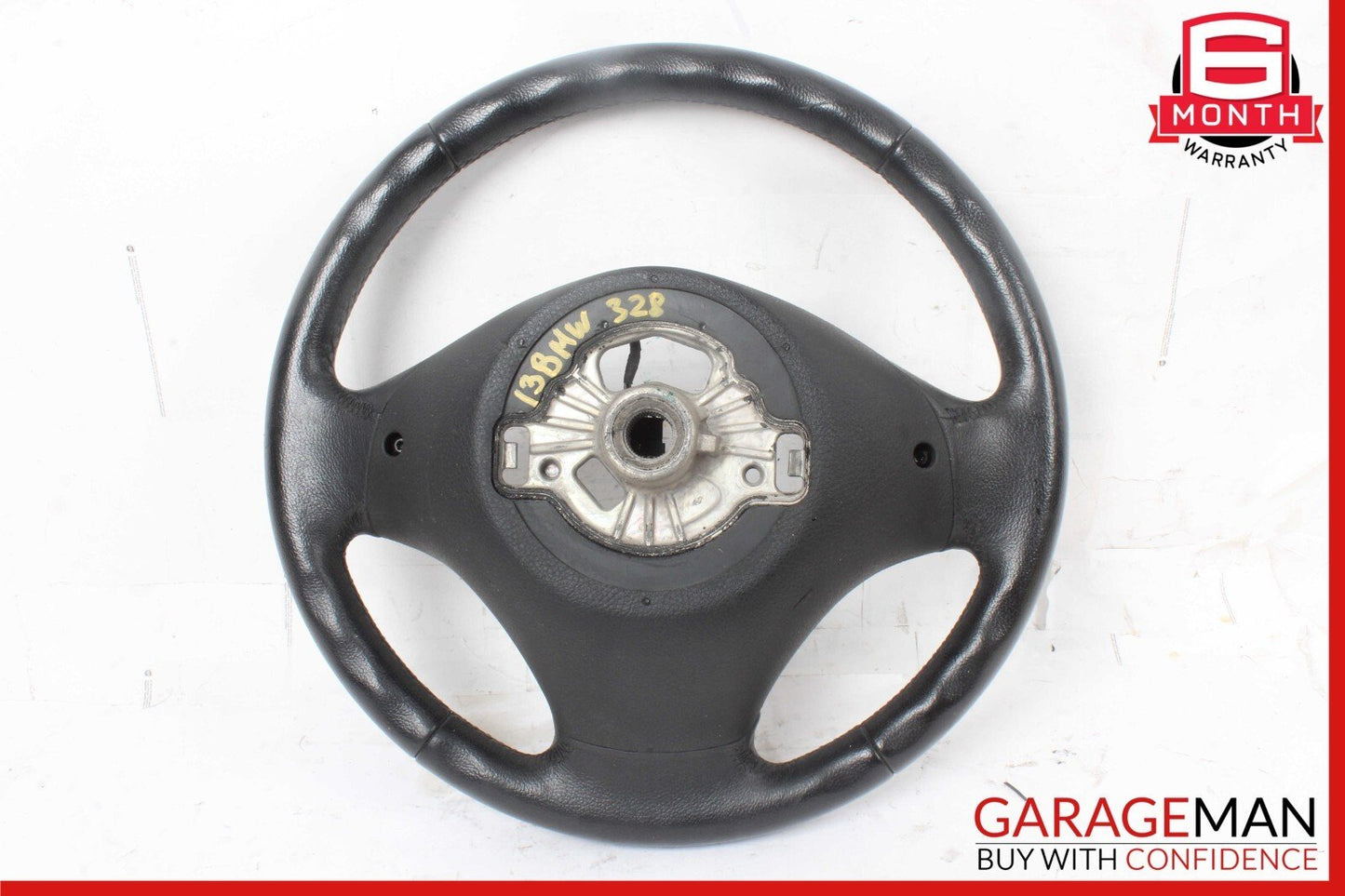 12-18 BMW 320i 328i Steering Wheel Leather Black OEM