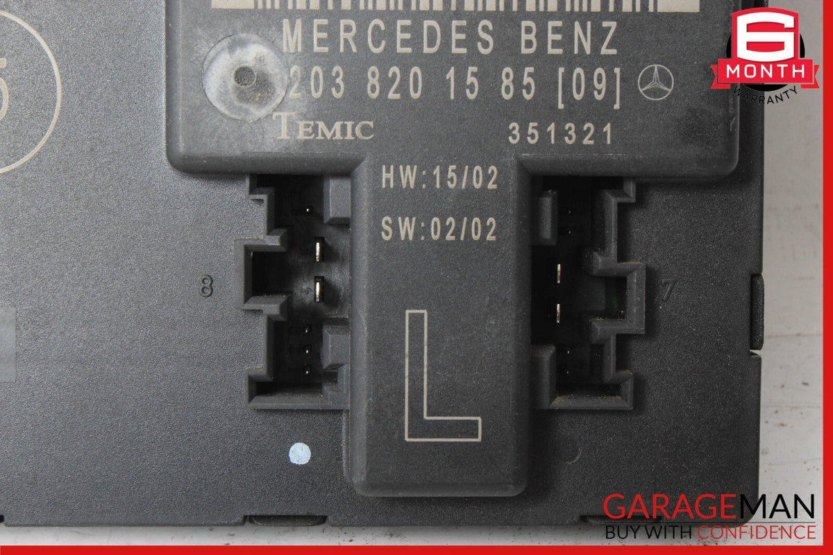01-07 Mercedes-Benz C320 W203 Left Front Door Control Module 2038201585 OEM