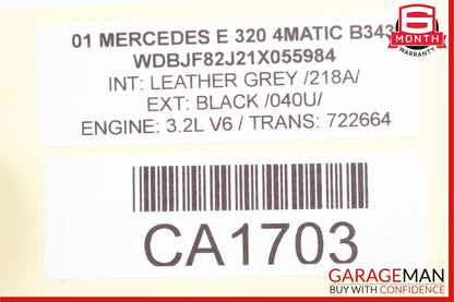 98-02 Mercedes W210 E320 E500 E55 AMG Rear Overhead Dome Reading Map Light Lamp