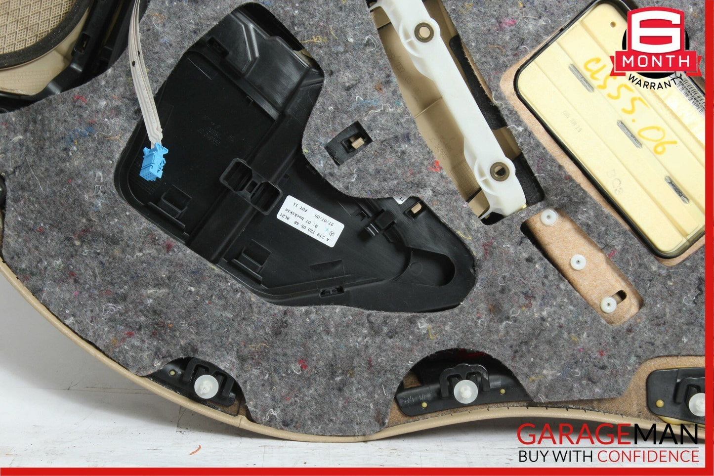 06-11 Mercedes W219 CLS55 CLS63 Rear Left Side Interior Door Trim Panel Brown