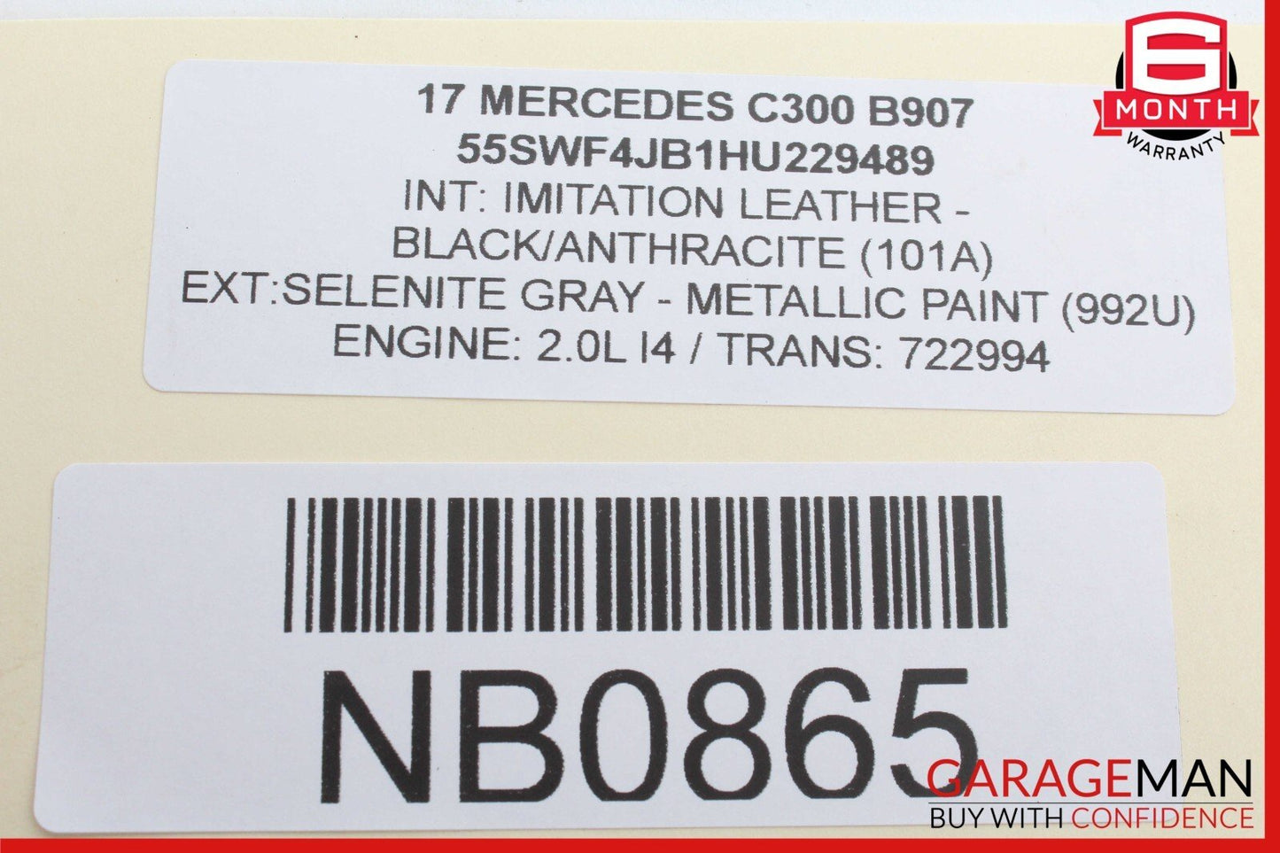 15-20 Mercedes W205 C300 C350e Front Right Side Upper Transverse Control Arm