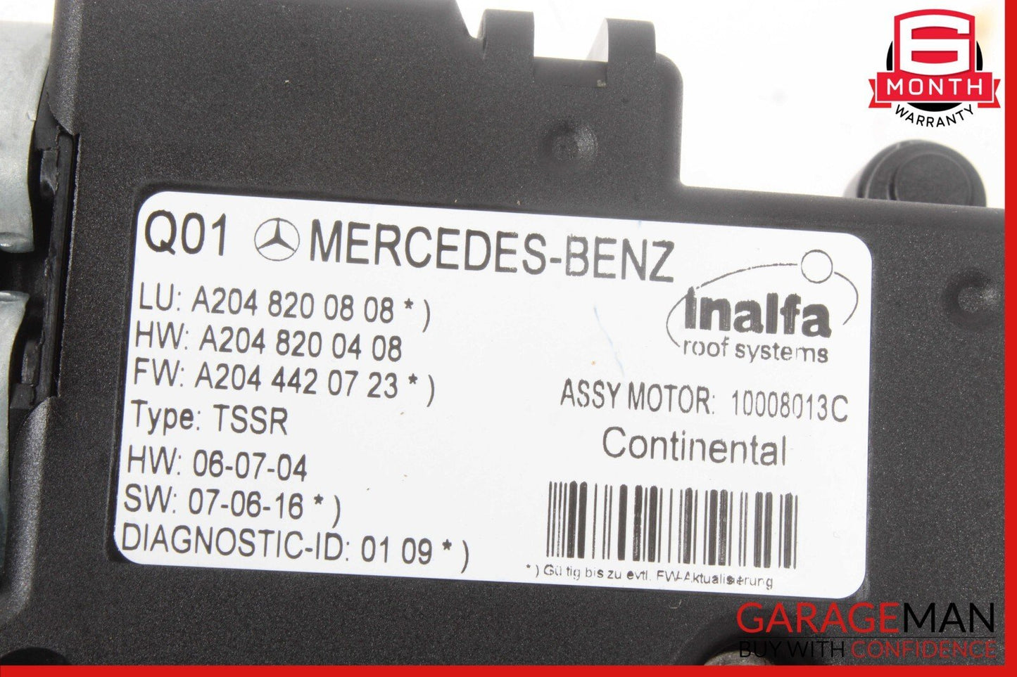 08-15 Mercedes X204 GLK350 C350 CL550 Panoramic Sunroof Sun Roof Motor Unit OEM