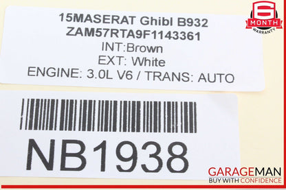 14-17 Maserati Ghibli Steering Column Combination Switch Assembly Black OEM