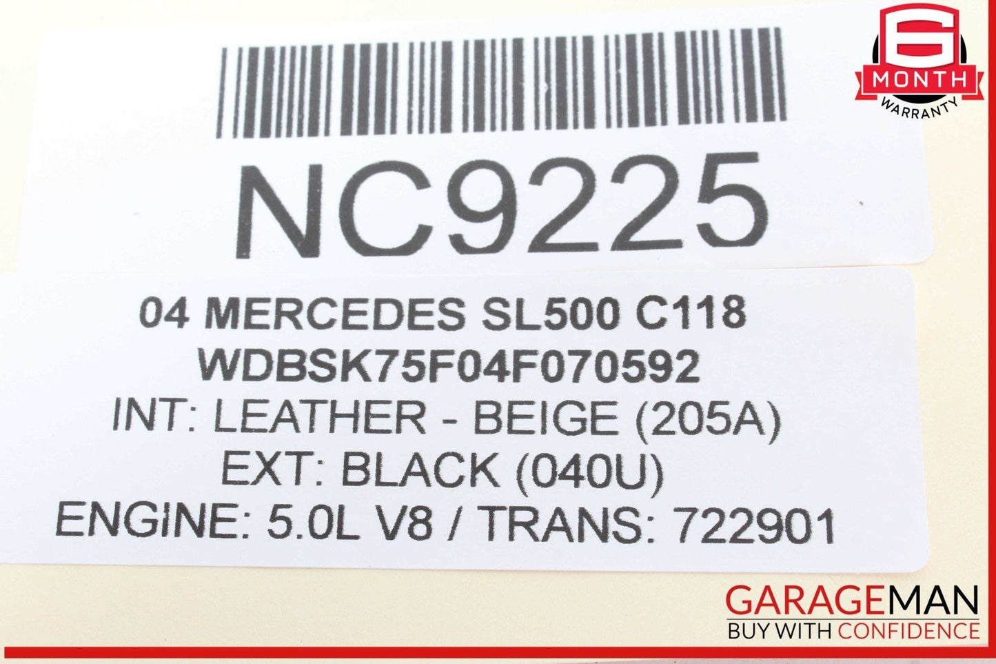 03-12 Mercedes R230 SL500 SL55 AMG Front Left Door Control Module 2308204726 OEM