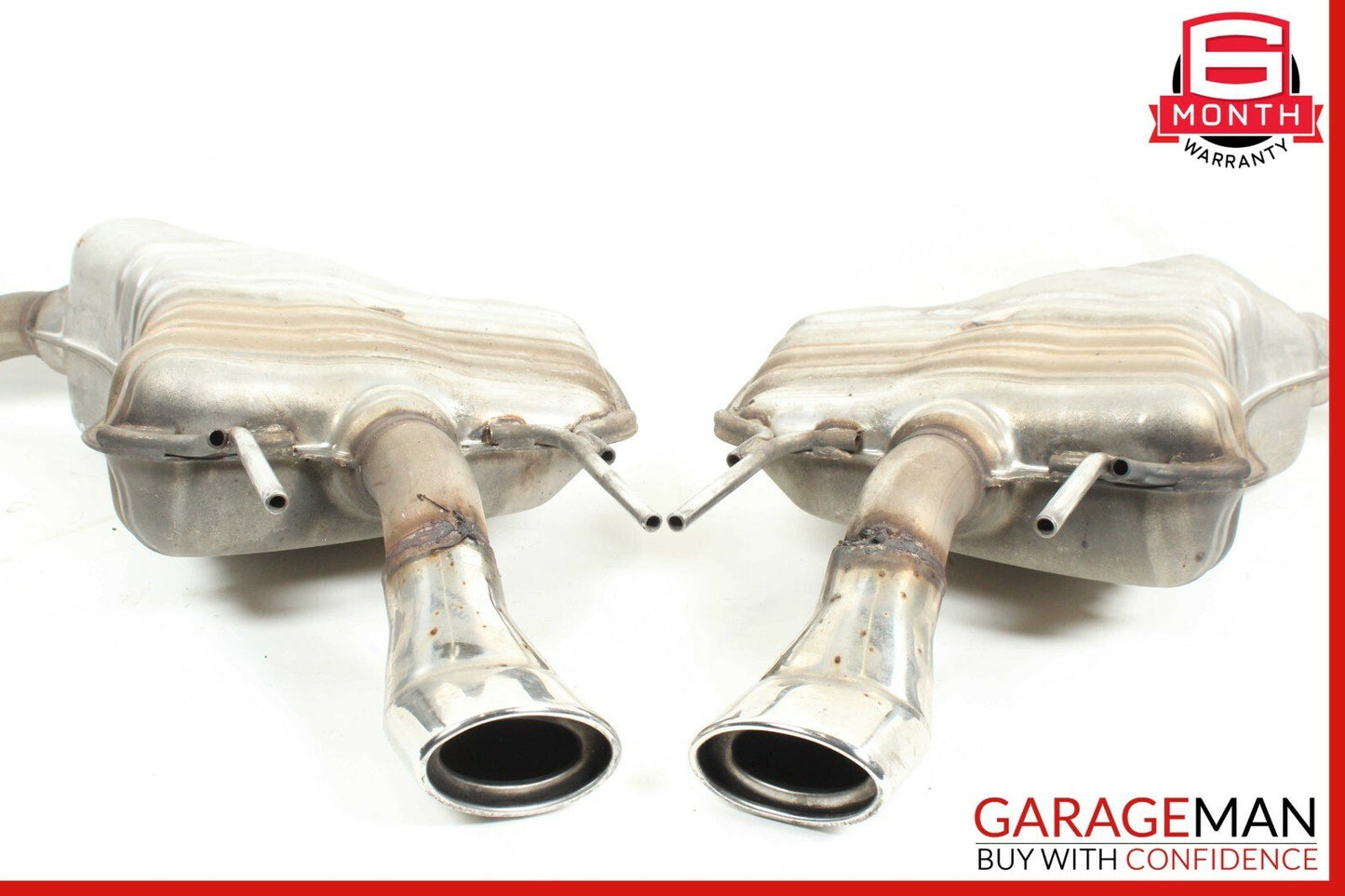 07-09 Mercedes W221 S550 Base Rear Right & Left Exhaust Muffler Mufflers Set OEM