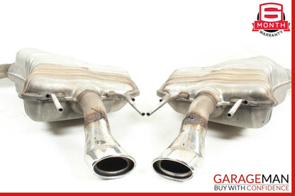 07-09 Mercedes W221 S550 Base Rear Right & Left Exhaust Muffler Mufflers Set OEM
