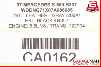 07-13 Mercedes W221 S550 Rear Left Side Door Window Switch Control Trim Gray OEM