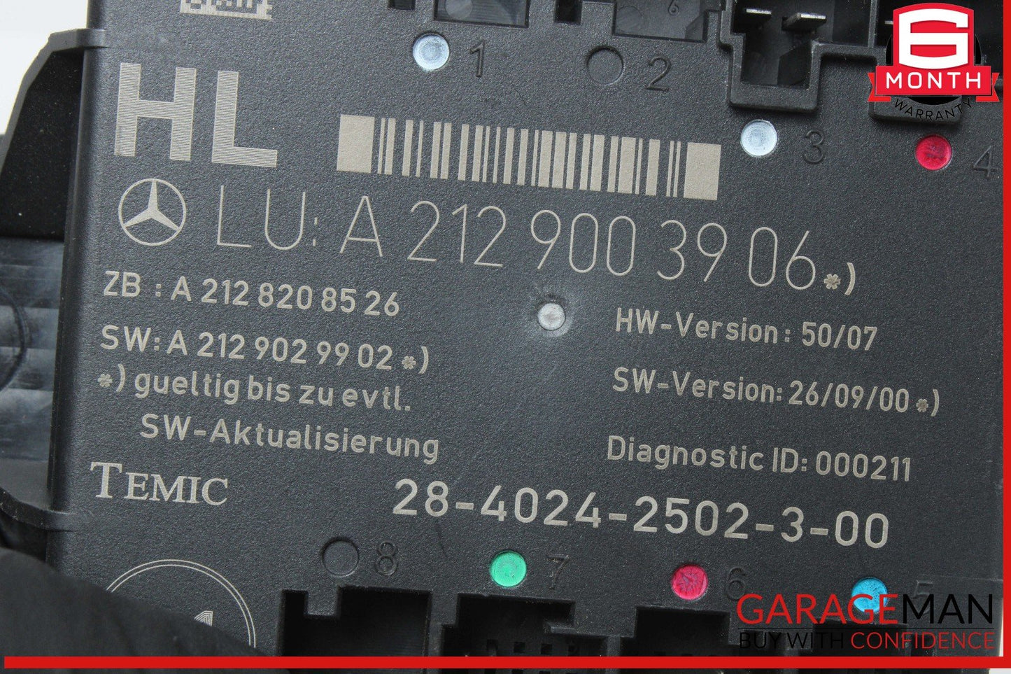 08-18 Mercedes W212 E350 Rear Left Side Door Control Module 2129003906 OEM