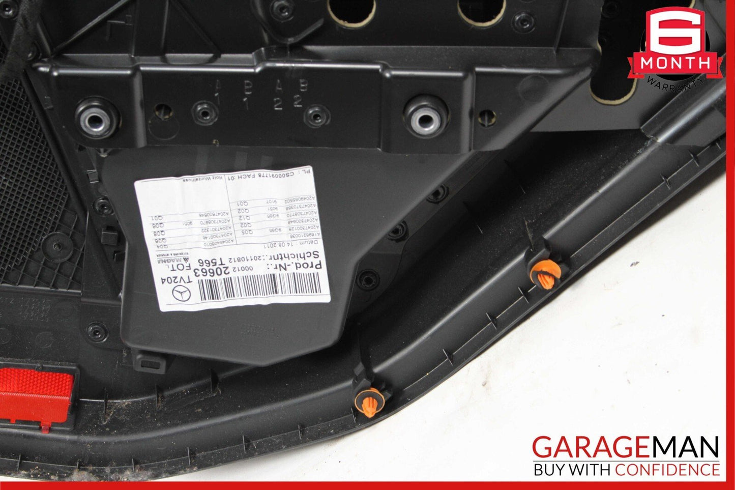 10-15 Mercedes X204 GLK350 Rear Left Driver Interior Door Panel Assembly Black