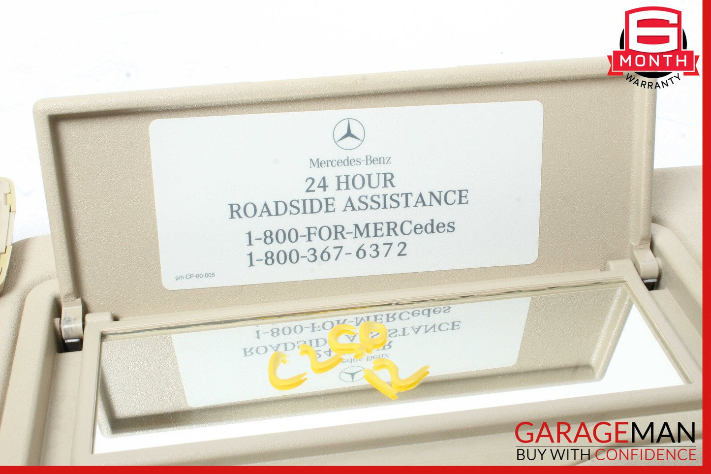08-14 Mercedes W204 C250 C300 C63 Front Left Sun Visor Sunvisor Shade OEM